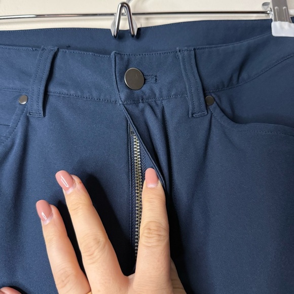 LULULEMON ABC Classic Fit Straight Leg Atheleisure Navy Blue Pant - Picture 8 of 13